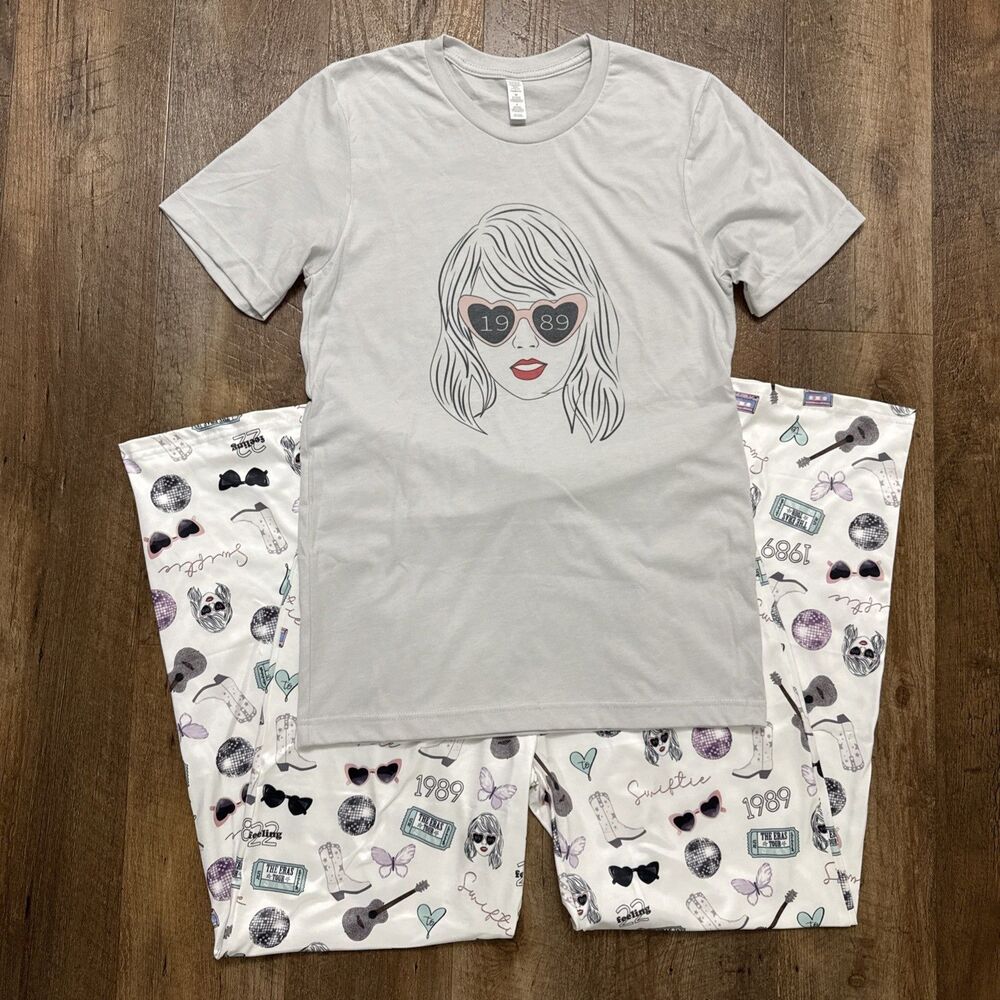 Taylor Swift Pajama Set Pants Pockets Women’s S Swifty Sleep Eras Reputation
